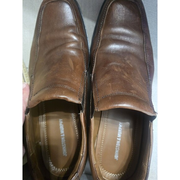 Johnston & Murphy Men’s Brown Leather Slip-On Loafers Size 12M | Worn Once - Picture 3 of 9